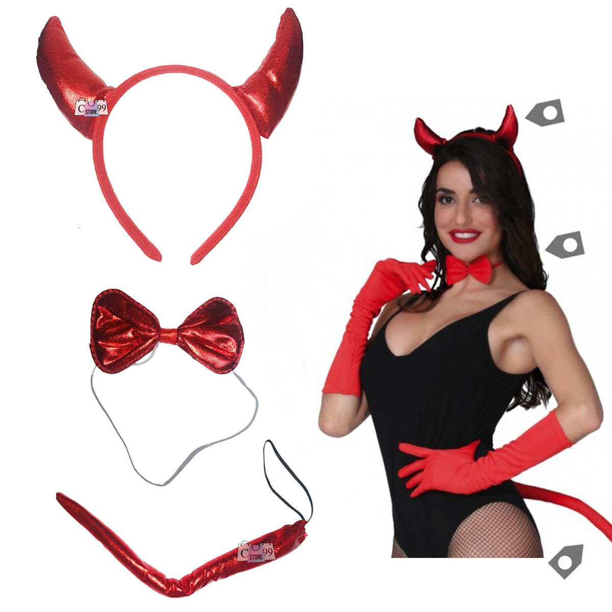 Miniatura 6 de Kit De Diabla Accesorios Para Halloween